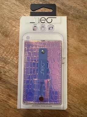 Neo Iridescent Purple universal Phone holder Wallet & Kickstand